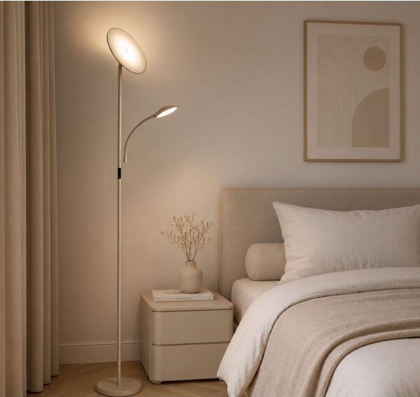 Rabalux 74083 - Lampă de podea LED dimmabilă HALINA 23W/230V 3000/4200/6500 bej