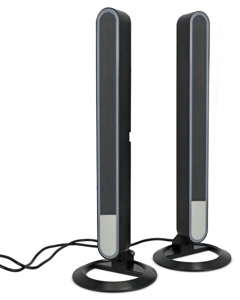 Set 2x lămpi de birou LED RGBIC reglabile, LED/5W/5V, negre + telecomandă