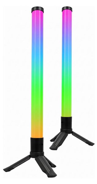 Set de 2 lămpi de birou LED RGBIC, reglabile (LED/5W/5V), negre, cu telecomandă