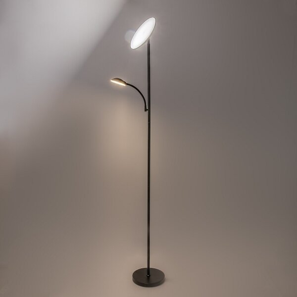 Rabalux 74084 - Lampă de podea LED dimabilă HALINA 23W/230V 3000/4200/6500 neagră