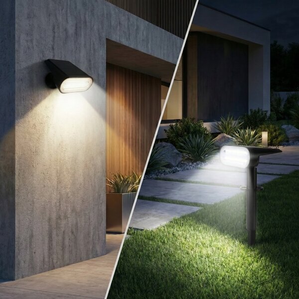 Lampă solară LED 2 în 1 LED/3,7V 1200 mAh IP54 neagră