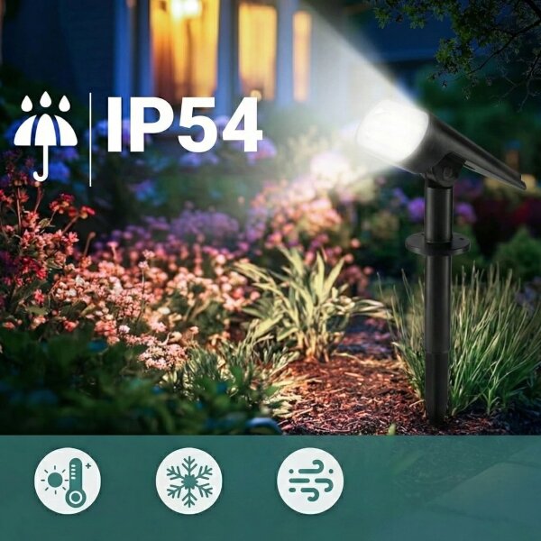 Lampă solară LED 2 în 1 LED/3,7V 1200 mAh IP54 neagră