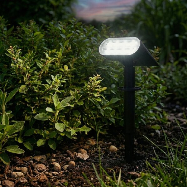 Lampă solară LED 2 în 1 LED/3,7V 1200 mAh IP54 neagră