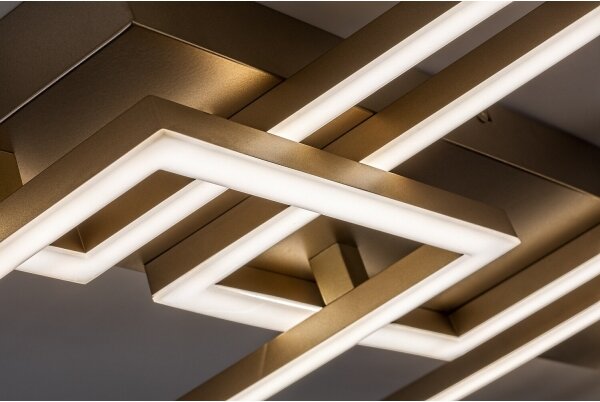 Rabalux 71499 - Plafonieră LED dimabilă FATMA 40W/230V 3000-6500K 33x100 cm aurie+telecomandă