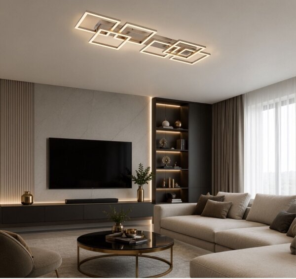 Rabalux 71499 - Plafonieră LED dimabilă FATMA 40W/230V 3000-6500K 33x100 cm aurie+telecomandă