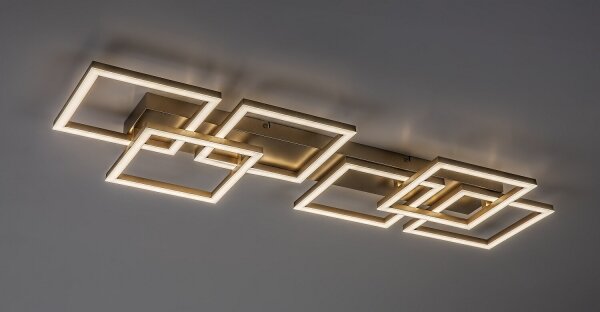 Rabalux 71499 - Plafonieră LED dimabilă FATMA 40W/230V 3000-6500K 33x100 cm aurie+telecomandă