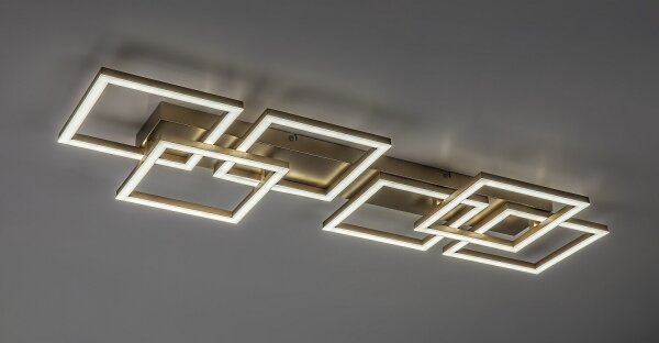 Rabalux 71499 - Plafonieră LED dimabilă FATMA 40W/230V 3000-6500K 33x100 cm aurie+telecomandă