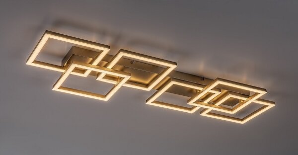 Rabalux 71499 - Plafonieră LED dimabilă FATMA 40W/230V 3000-6500K 33x100 cm aurie+telecomandă