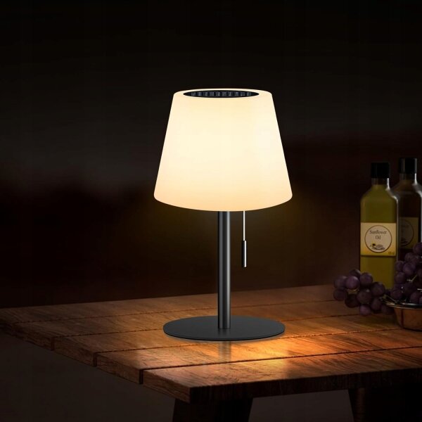 Lampă solară LED reglabilă LED/2W/5V USB 1200 mAh IP44 alb/negru