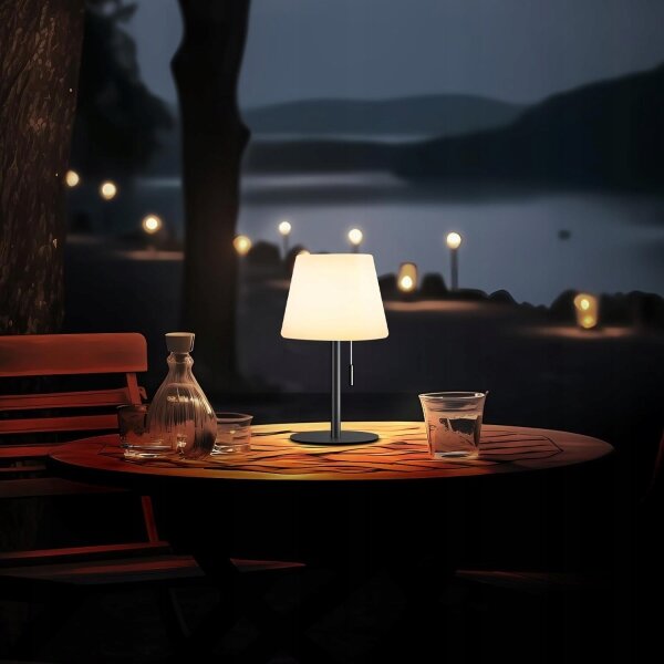 Lampă solară LED reglabilă LED/2W/5V USB 1200 mAh IP44 alb/negru