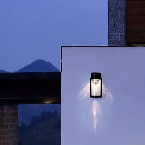 Lampă solară de perete LED/3,7V 300 mAh IP44 neagră