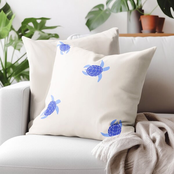 Goldea față de pernă 100% bumbac - țestoase marine 45 x 45 cm