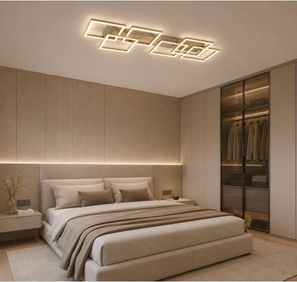 Rabalux 71499 - Plafonieră LED dimabilă FATMA 40W/230V 3000-6500K 33x100 cm aurie+telecomandă