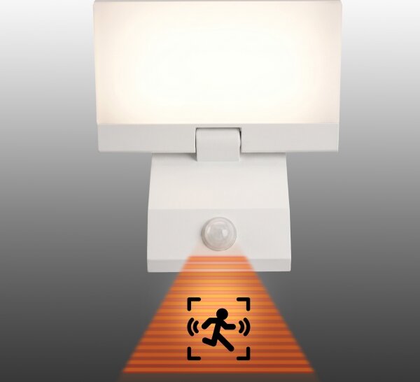 Aplica LED de perete pentru exterior cu senzor LED/18W/230V IP44 albă