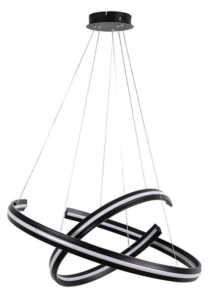 Rabalux 72052 - Lampă suspendată LED reglabilă pe cablu ZADIE 80W/230V 3000-6500K negru + telecomandă