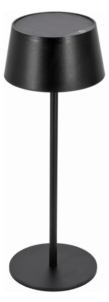 Lampă solară LED tactilă reglabilă LED/3W/5V USB 1800 mAh IP44 neagră