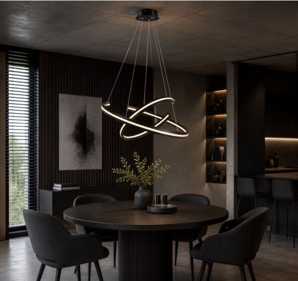Rabalux 72052 - Lampă suspendată LED reglabilă pe cablu ZADIE 80W/230V 3000-6500K negru + telecomandă