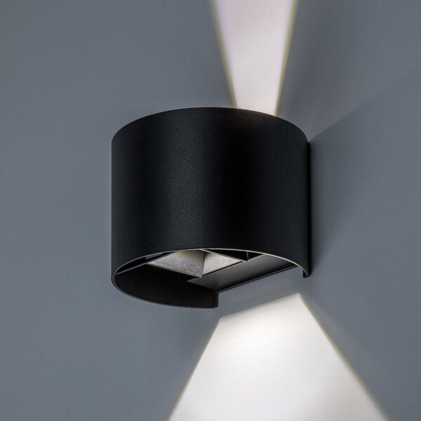 Rabalux 77218 - LED aplică de perete pentru exterior VIRNA 5W/230V 2700/4000/6500K IP54 neagră