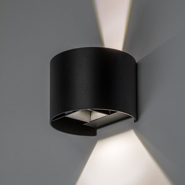 Rabalux 77218 - LED aplică de perete pentru exterior VIRNA 5W/230V 2700/4000/6500K IP54 neagră