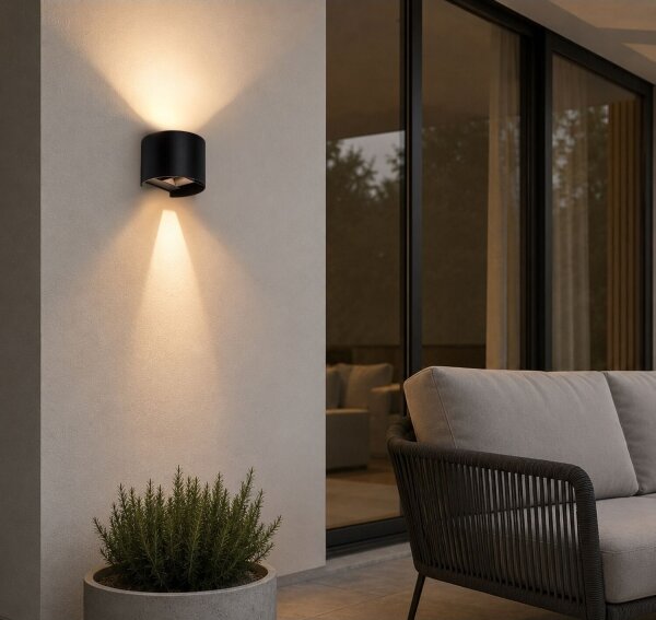 Rabalux 77218 - LED aplică de perete pentru exterior VIRNA 5W/230V 2700/4000/6500K IP54 neagră