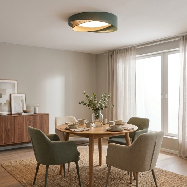 BRILAGI-LED Plafonieră VELVET TWIST LED/24W/230V 4000K diam. 55 cm verde/bej
