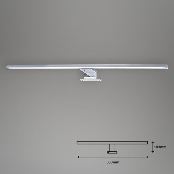 Briloner 2104-118-LED Iluminare pentru oglindă de baie LED/8W/230V 60 cm crom mat