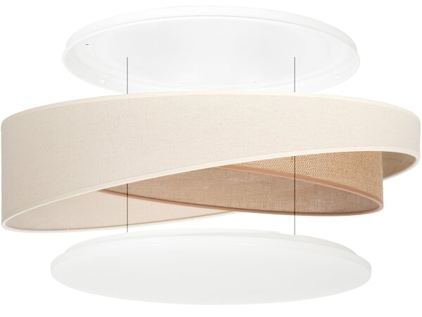 BRILAGI- Plafonieră LED VELVET TWIST LED/24W/230V 4000K diam. 55 cm kr./bej