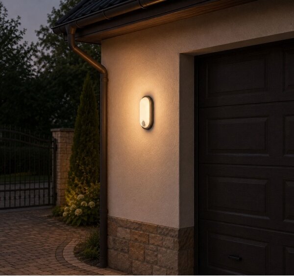 Rabalux 77231 - LED plafonieră de exterior cu senzor HORT2 15W/230V IP65 neagră