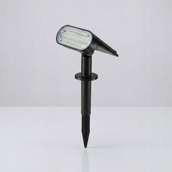 Lampă solară LED RGB 2 în 1 LED/3,7V 1200 mAh IP54 neagră