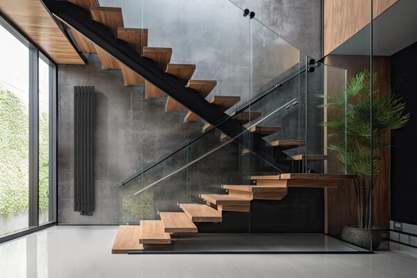 Regnis LUXAR, radiator 290x1000mm cu conexiune centrală 50mm, 438W, alb mat (RAL 9003), LUXAR100/29/D50/ALB