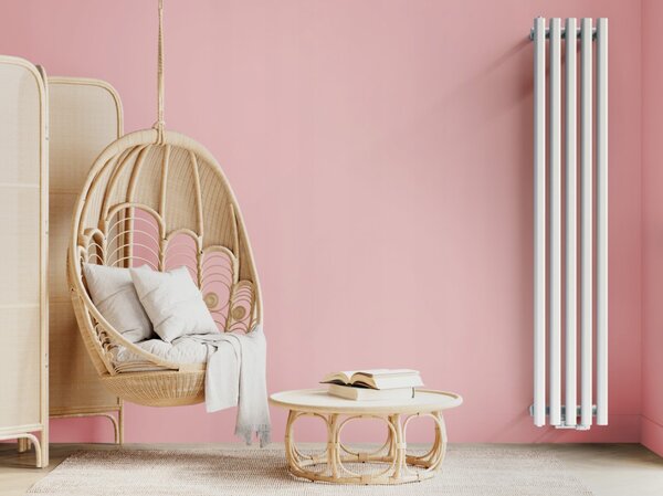 Regnis Lazur LA, radiator 330x1000mm cu conexiune centrală 50mm, 428W, alb mat, LAZURLA/1000/330/D5/ALB