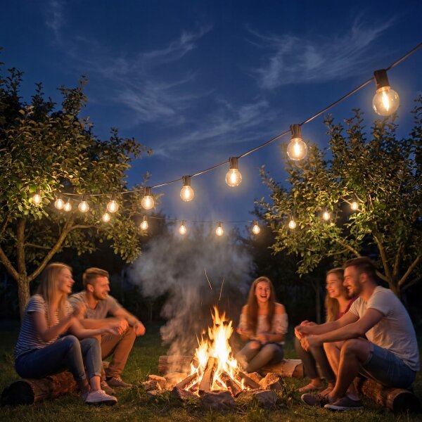 Ghirlandă LED decorativă pentru exterior 36xE12/1W/230V 22,35 m IP65 neagră