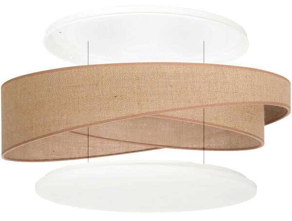 BRILAGI - Plafonieră LED VELVET TWIST LED/24W/230V 4000K diam. 55 cm bej