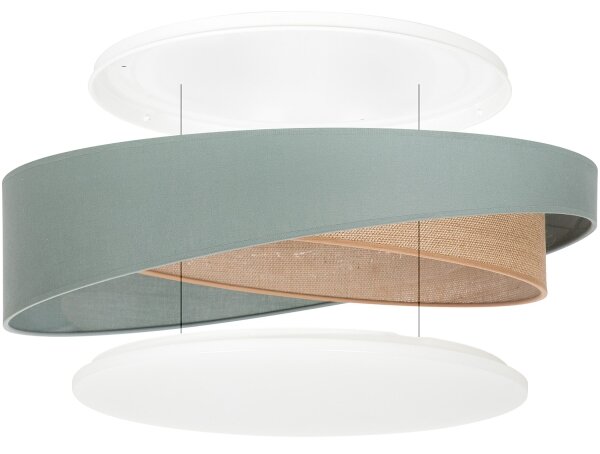 BRILAGI-LED Plafonieră VELVET TWIST LED/24W/230V 4000K diam. 55 cm verde/bej