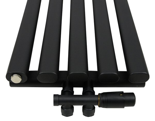Regnis Lazur LA, radiator 330x1000mm cu conexiune centrală 50mm, 428W, alb mat, LAZURLA/1000/330/D5/ALB