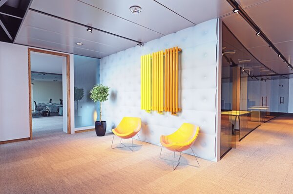 Regnis Lazur LA, radiator 330x1000mm cu conexiune centrală 50mm, 428W, alb mat, LAZURLA/1000/330/D5/ALB