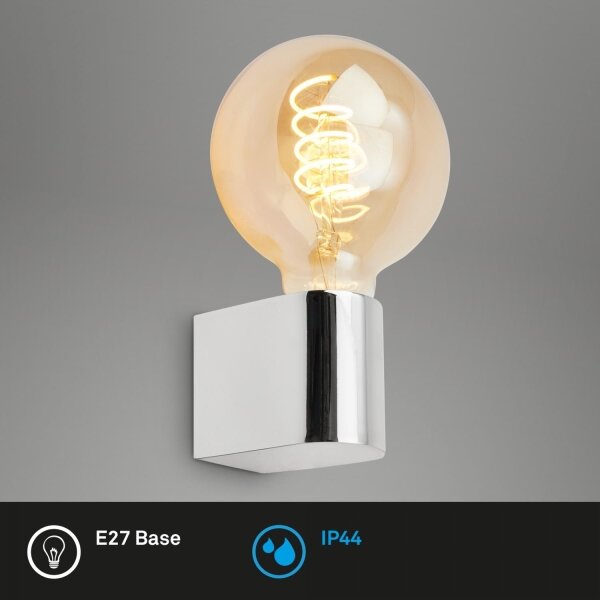 Briloner 2182-018-Aplica de perete pentru baie DONGA 1xE27/10W/230V crom lucios