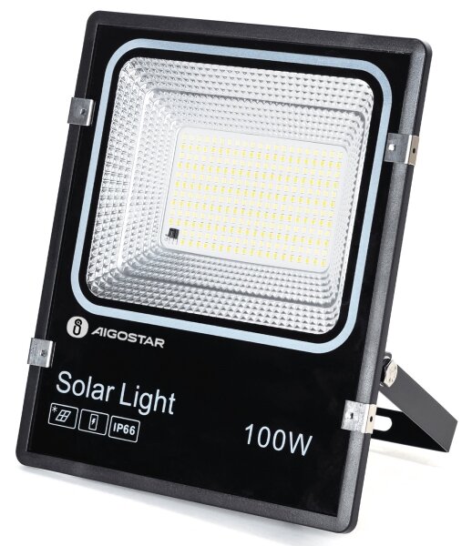 Aigostar-LED Proiector LED solar/100W/3,2V 2000mAh 3000K/4000K/6500K IP66 + telecomandă