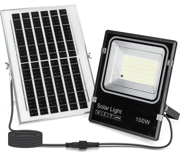 Aigostar-LED Proiector LED solar/100W/3,2V 2000mAh 3000K/4000K/6500K IP66 + telecomandă