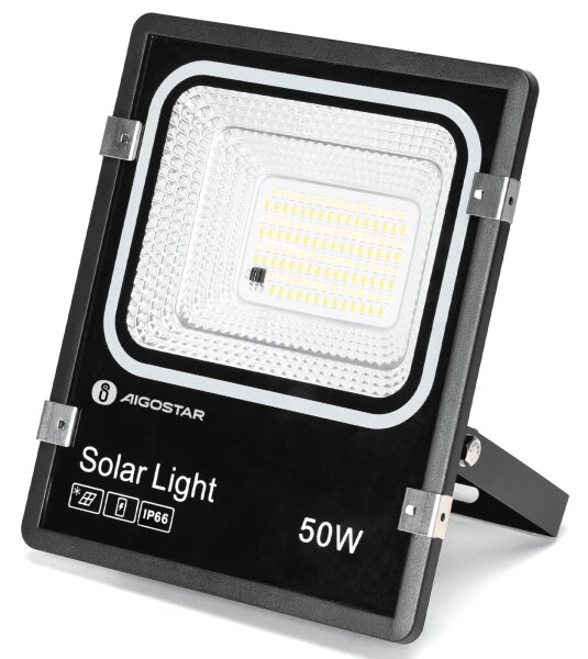 Aigostar -LED Proiector solar cu LED/50W/3,2V 1200mAh 3000K/4000K/6500K IP66 + telecomandă