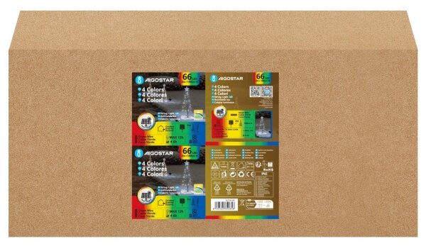 Aigostar - Decorațiune solară de Crăciun cu LED LED/0,59W/3,7V 100 cm IP65 multicolor