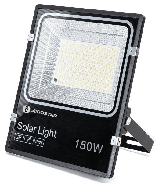 Aigostar-LED Proiector solar LED/150W/3,2V 3000mAh 3000K/4000K/6500K IP66 + telecomandă