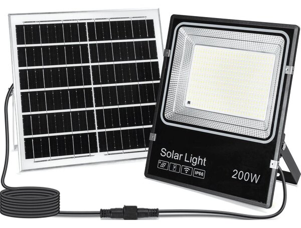 Aigostar-LED Proiector solar LED/200W/3,2V 3600mAh 3000K/4000K/6500K IP66 + telecomandă