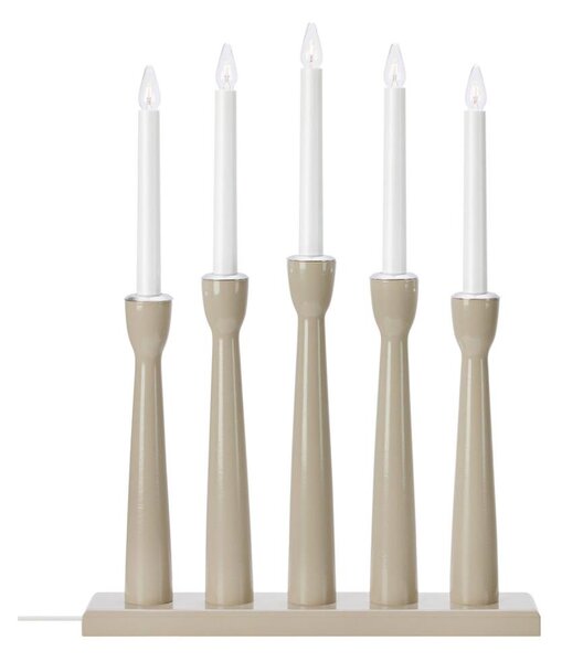 Markslöjd 706469 - Suport de lumânări de Crăciun MASESKÄR 5xE10/3W/230V pin/bej