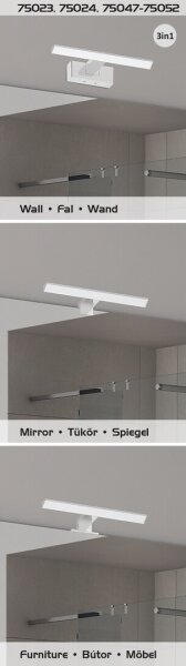 Rabalux 75051 - Iluminare LED pentru oglindă de baie OLIRO LED/6W/230V IP44 40 cm negru