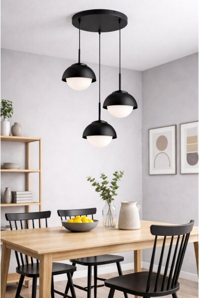 BRILAGI - Lustră suspendată pe cablu COSMO 3xE27/60W/230V neagră