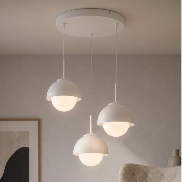 BRILAGI - Candelabru suspendat pe sârmă COSMO 3xE27/60W/230V alb/auriu