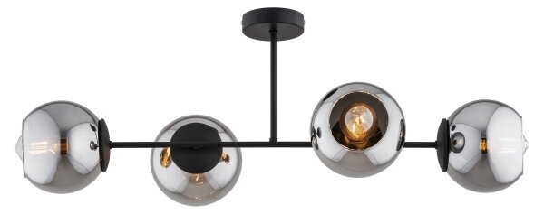 BRILAGI - Lustru aplicat DIOR 4xE27/60W/230V negru/gri fumuriu