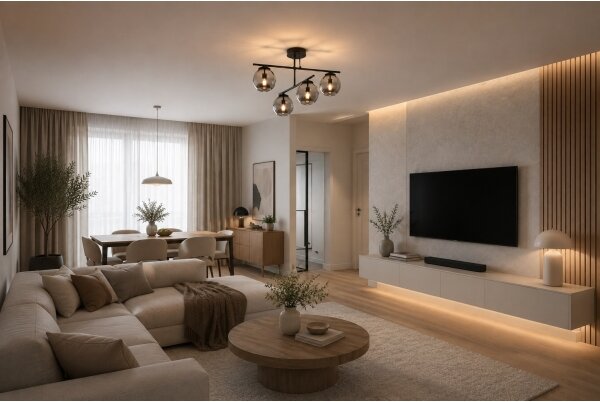 BRILAGI - Lustră aplicată DIOR 4xE27/60W/230V negru/gri fumuriu