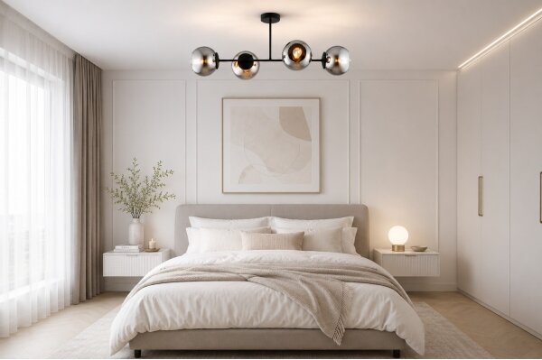 BRILAGI - Lustru aplicat DIOR 4xE27/60W/230V negru/gri fumuriu